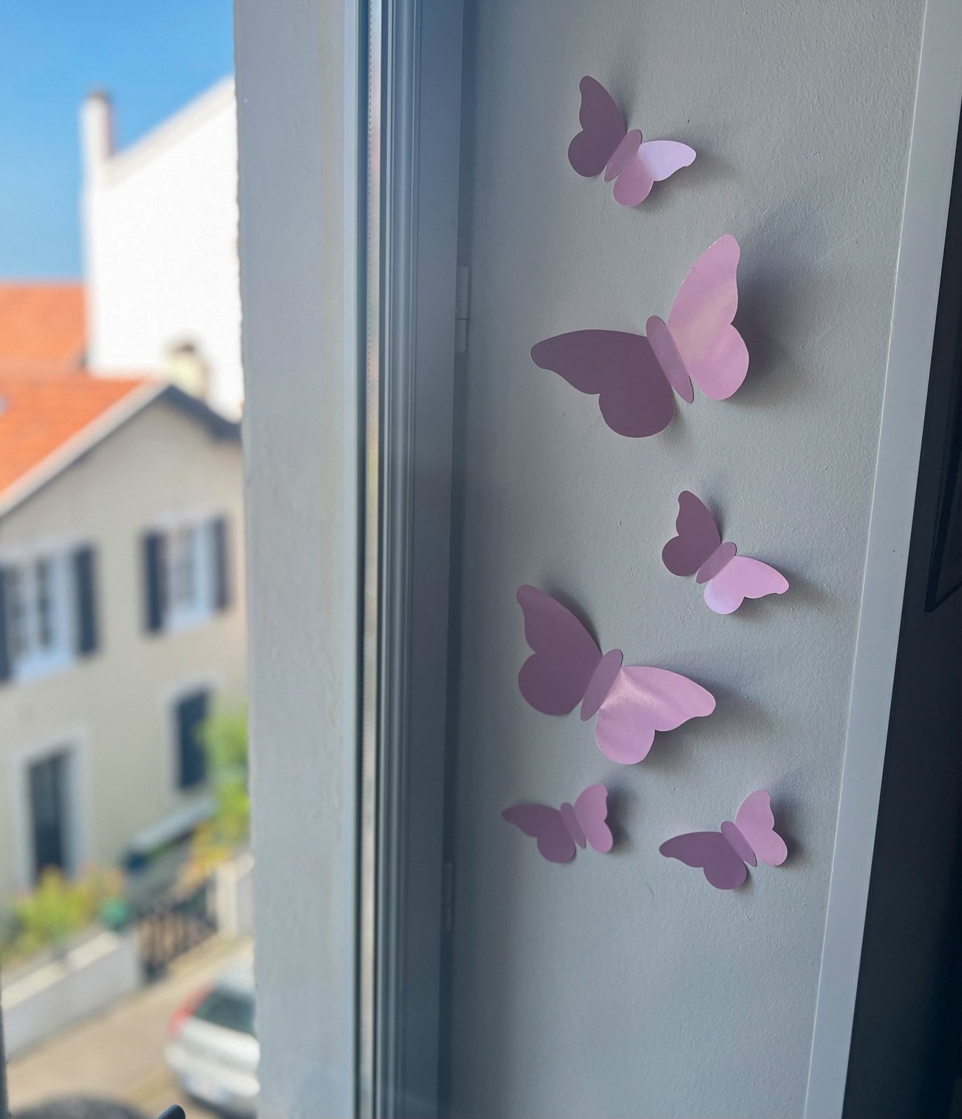 Stickers Papillons en relief, pastels