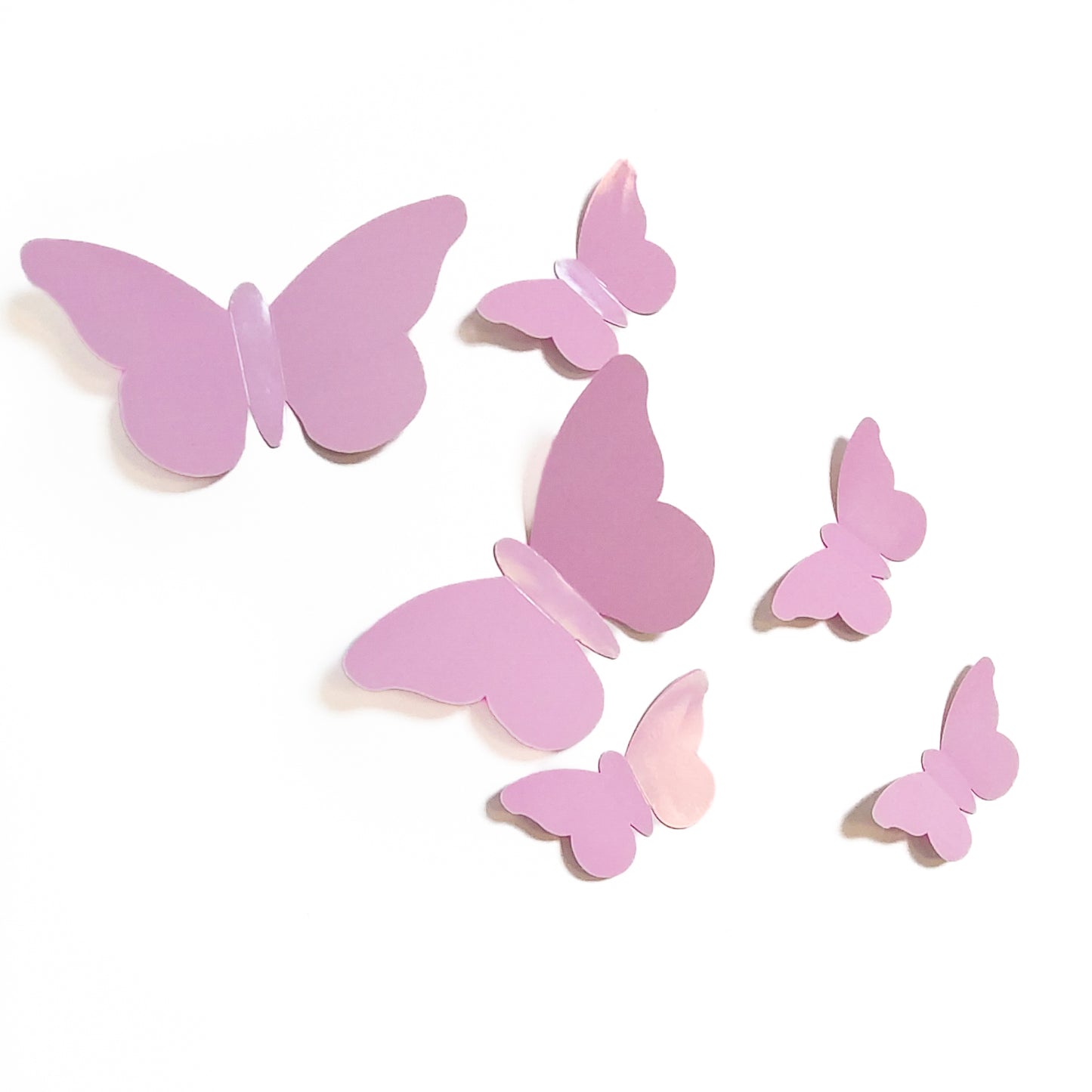 Stickers papillons en relief 3D, rose pastel