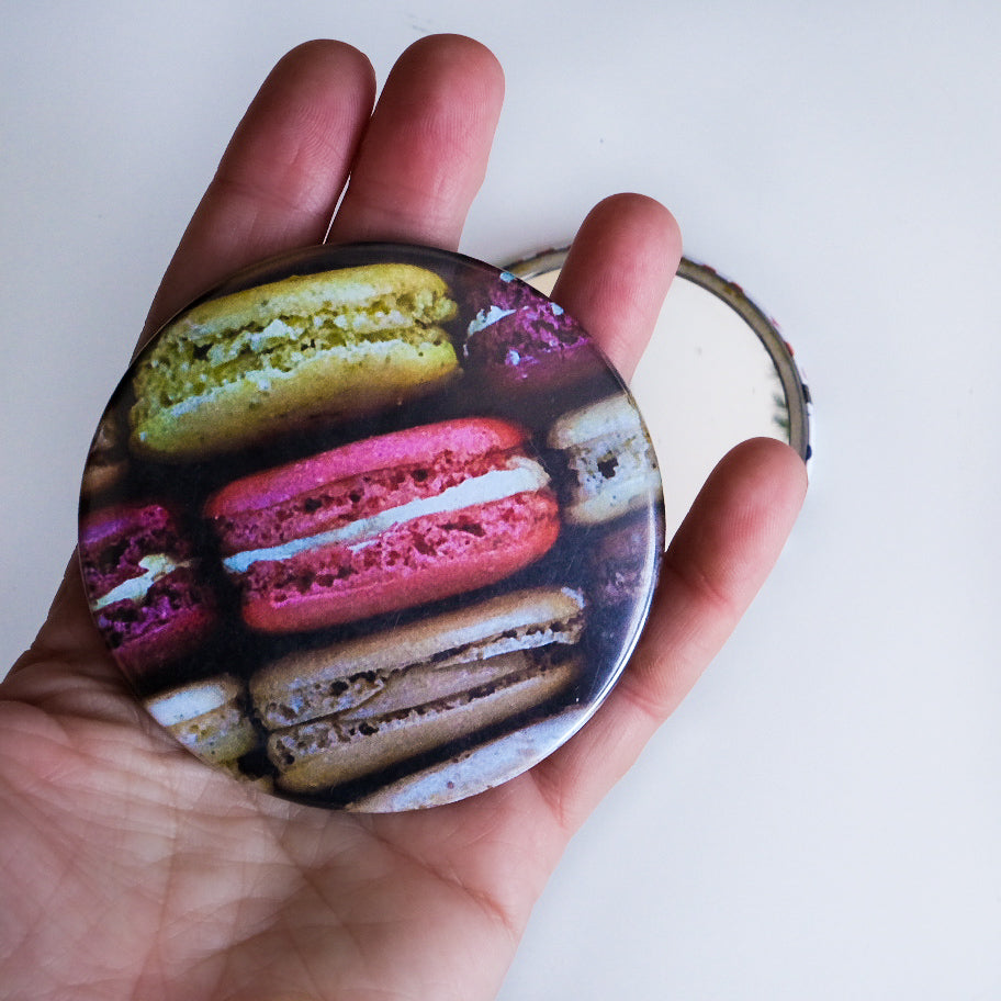 Miroir de poche - Macarons