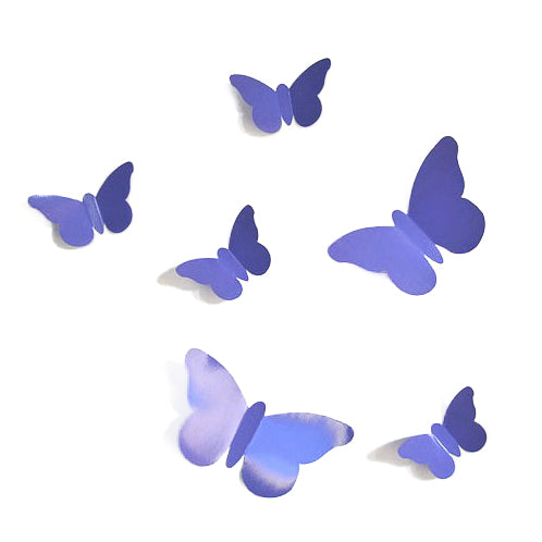 sticker papillon en relief mauve violet à coller