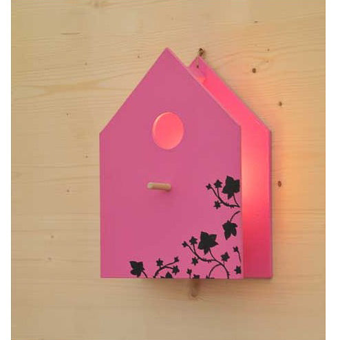 luminaire baladeuse fait main nichoir rose