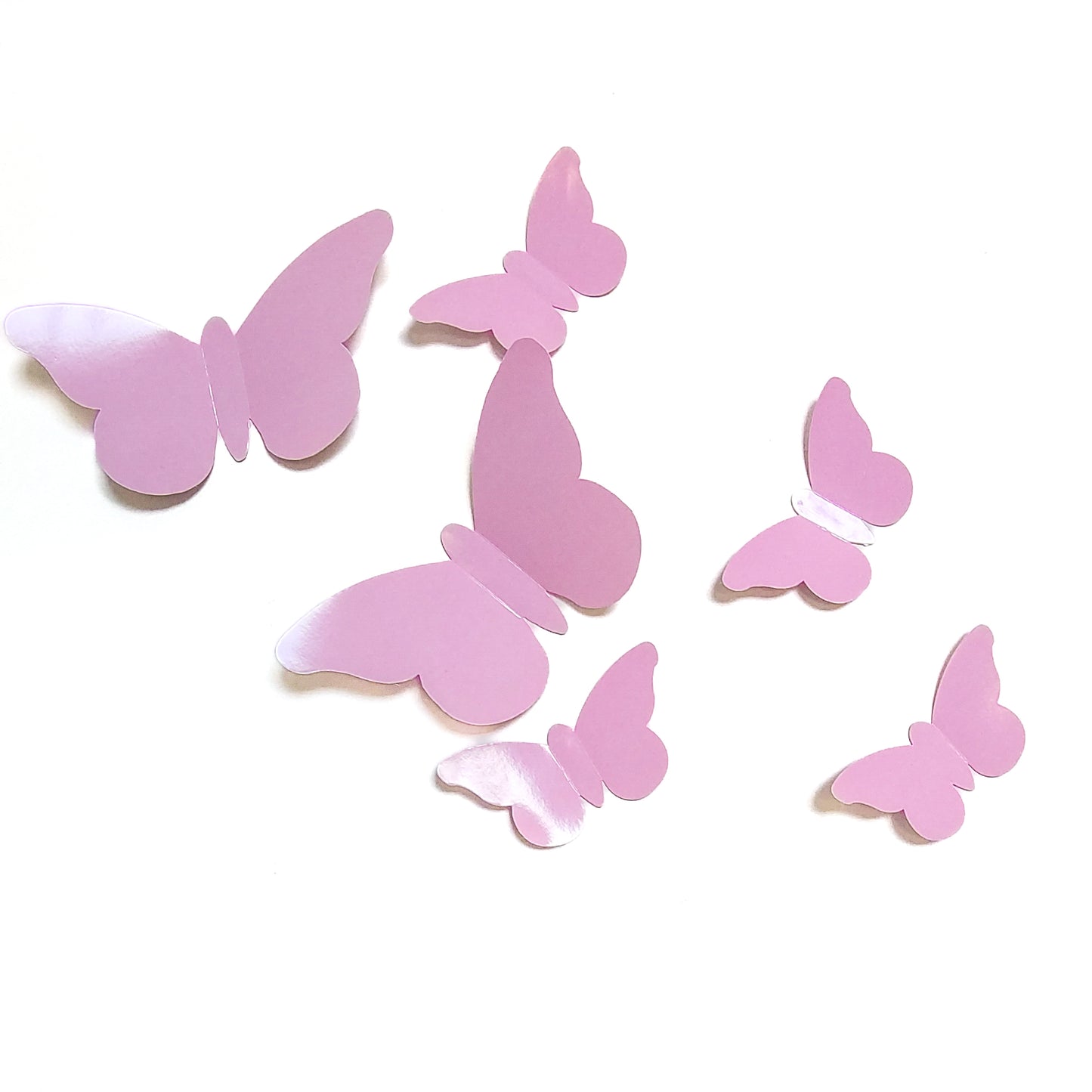 Stickers papillons en relief 3D, rose pastel